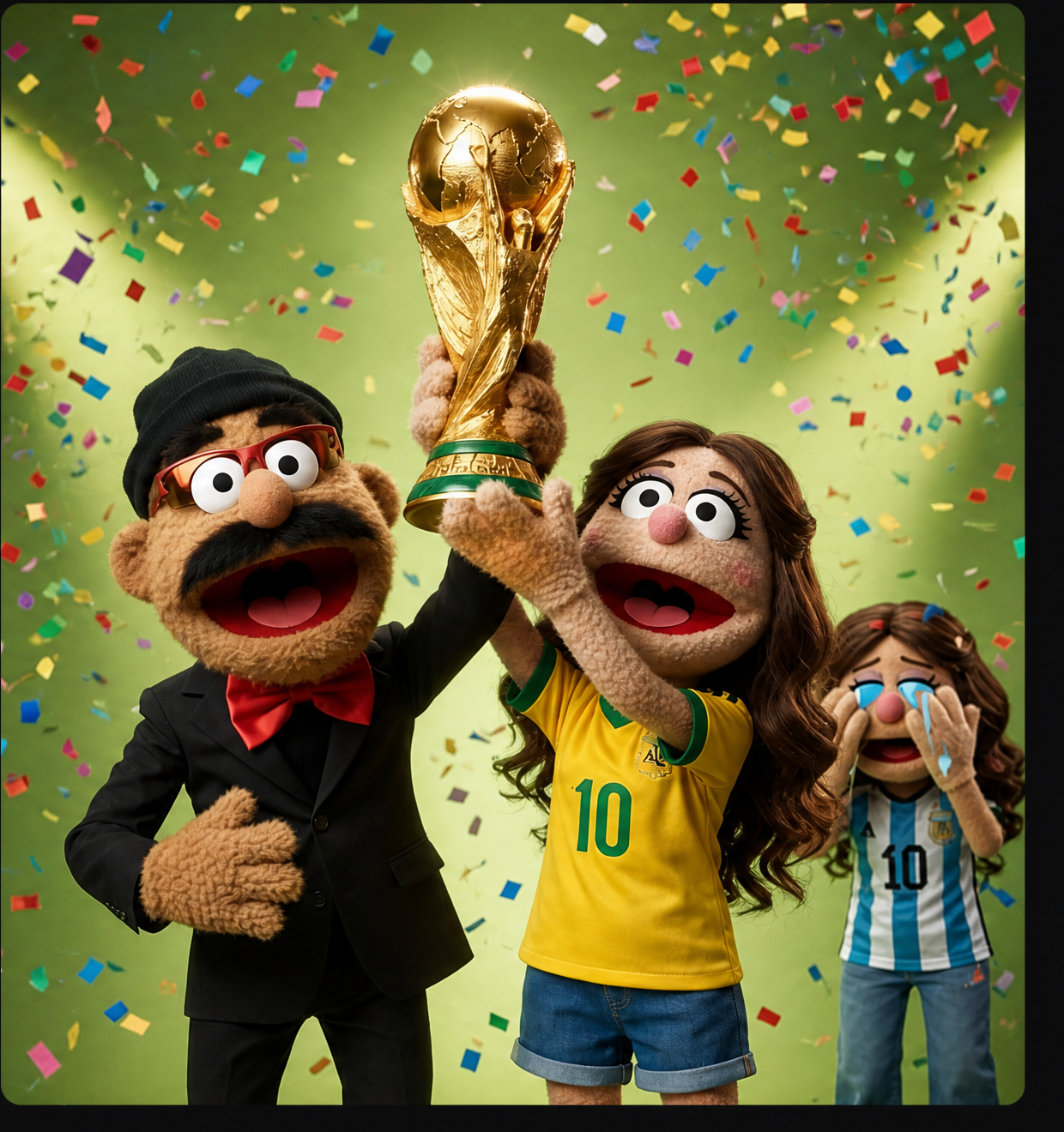 Fantoches da Copa do Mundo criados pela Almeida Star World